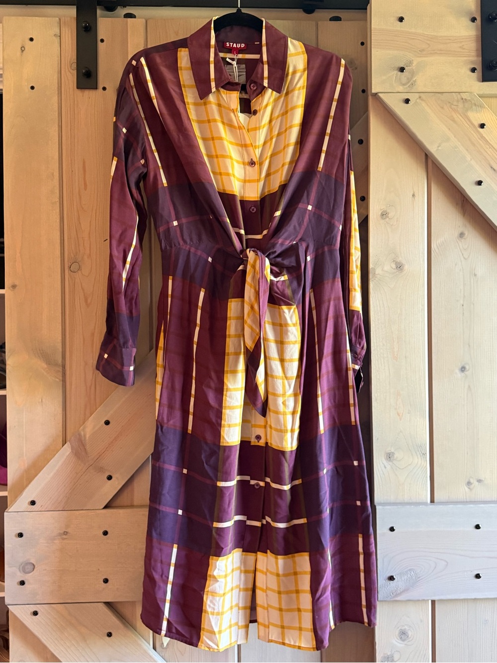 NWT STAUD Elsa Midi Dress in Plumeria Paradise MSRP $277 - Picture 4 of 9